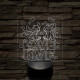 Űrkutya Love-Love – 7 színű, színváltós 3D LED lámpa