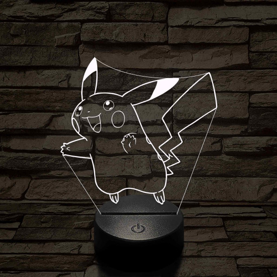 Villámcsapás – 7 színű, színváltós 3D LED lámpa