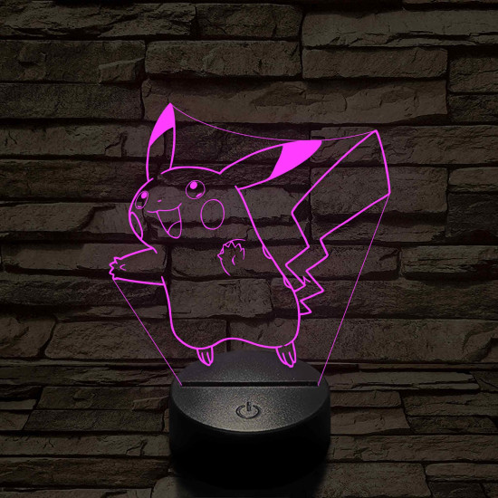 Villámcsapás – 7 színű, színváltós 3D LED lámpa