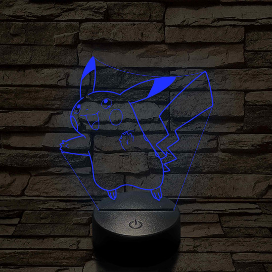 Villámcsapás – 7 színű, színváltós 3D LED lámpa