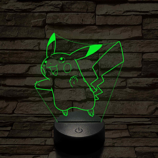 Villámcsapás – 7 színű, színváltós 3D LED lámpa