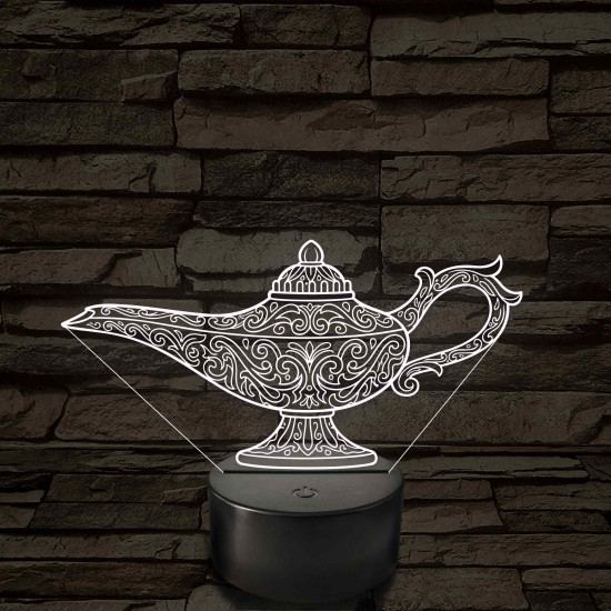 Csodalámpa 7 színű, színváltós  3D led lámpa