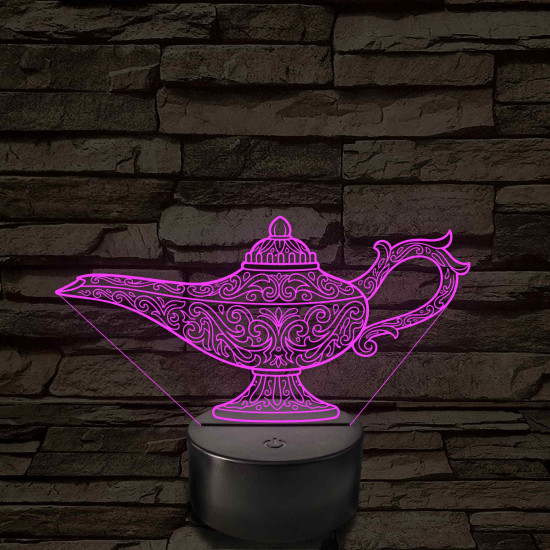 Csodalámpa 7 színű, színváltós  3D led lámpa