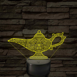 Csodalámpa 7 színű, színváltós  3D led lámpa