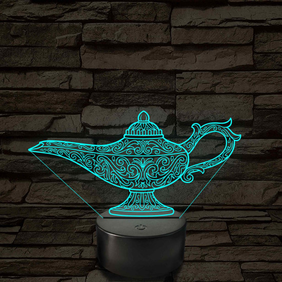 Csodalámpa 7 színű, színváltós  3D led lámpa