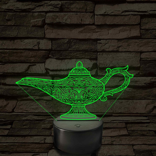 Csodalámpa 7 színű, színváltós  3D led lámpa