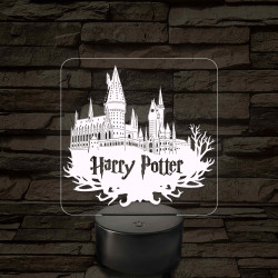 Roxfort - 7 színű, színváltós 3D led lámpa