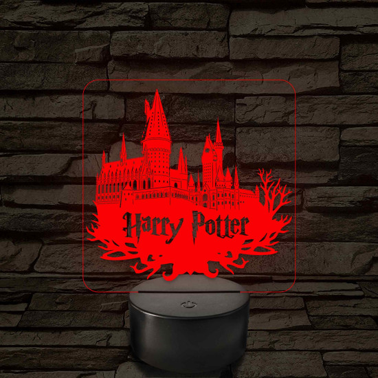 Roxfort - 7 színű, színváltós 3D led lámpa