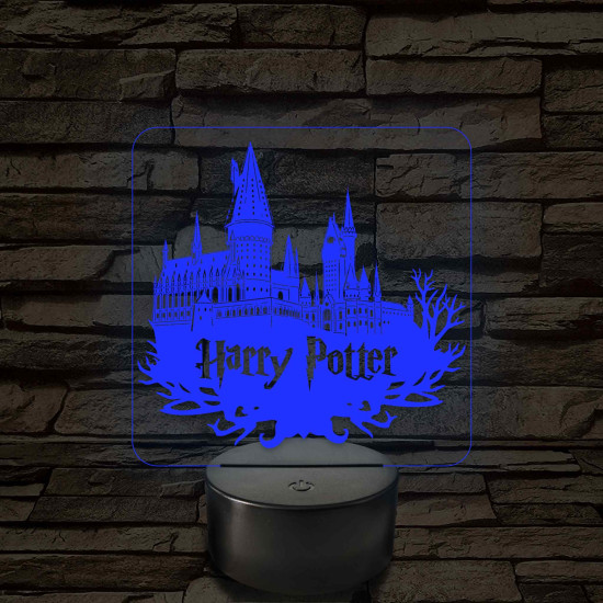 Roxfort - 7 színű, színváltós 3D led lámpa