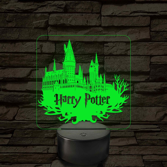 Roxfort - 7 színű, színváltós 3D led lámpa