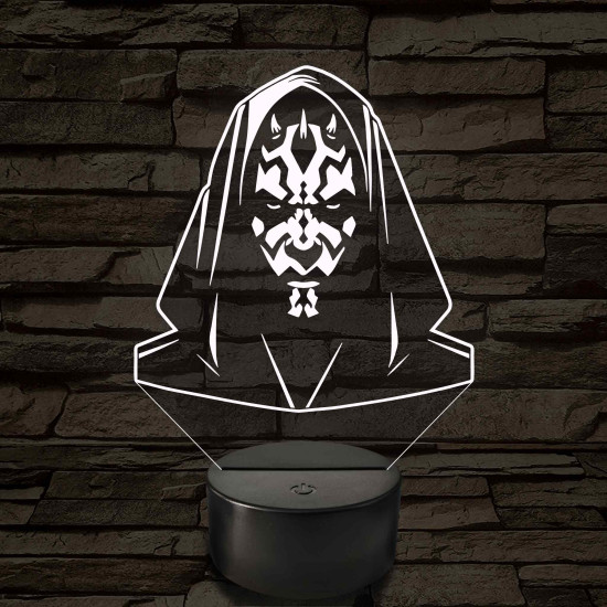 Darth Maul – 7 színű, színváltós 3D LED lámpa