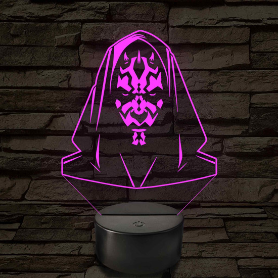 Darth Maul – 7 színű, színváltós 3D LED lámpa