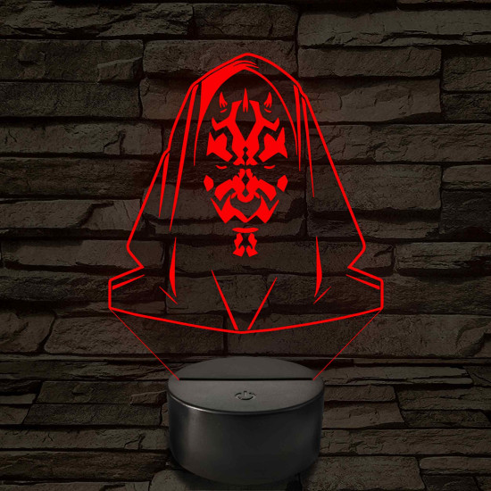Darth Maul – 7 színű, színváltós 3D LED lámpa