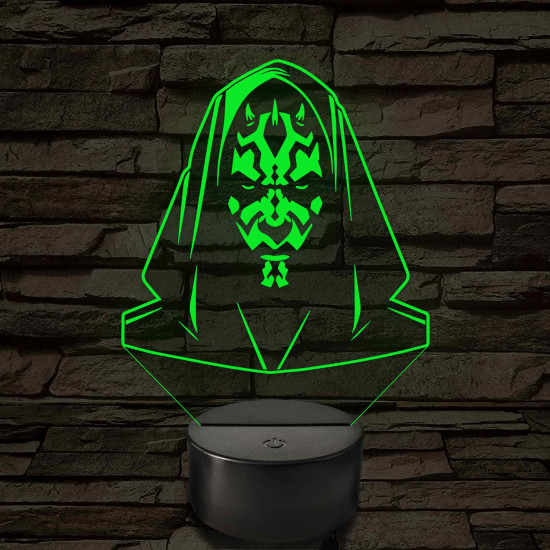 Darth Maul – 7 színű, színváltós 3D LED lámpa