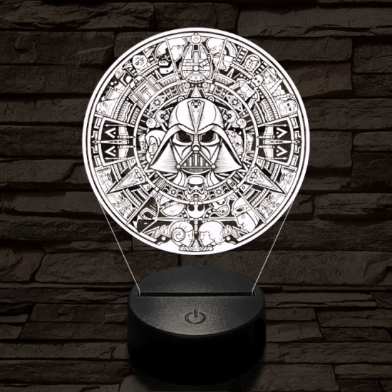 Csillagok Univerzuma 7 színű  3D led lámpa