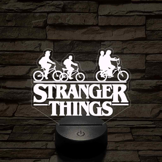 Stranger Things  7 színű  3D led lámpa