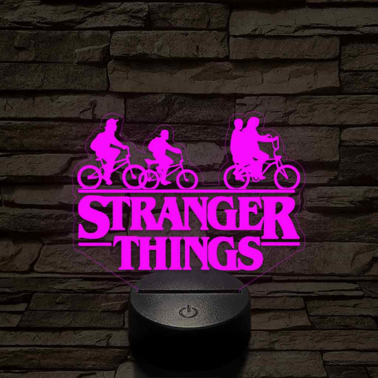 Stranger Things  7 színű  3D led lámpa