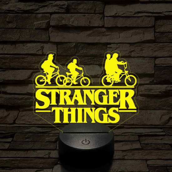 Stranger Things  7 színű  3D led lámpa