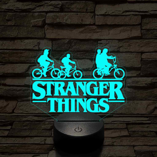 Stranger Things  7 színű  3D led lámpa