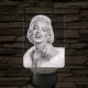 Marilyn Monroe portré – 7 színű, színváltós LED lámpa