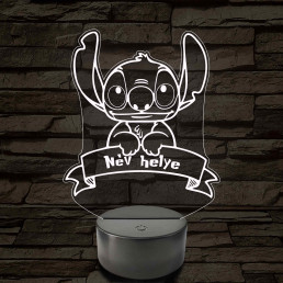 Személyre Szabható Cuki Űrkutya – 7 színű, színváltós 3D LED lámpa