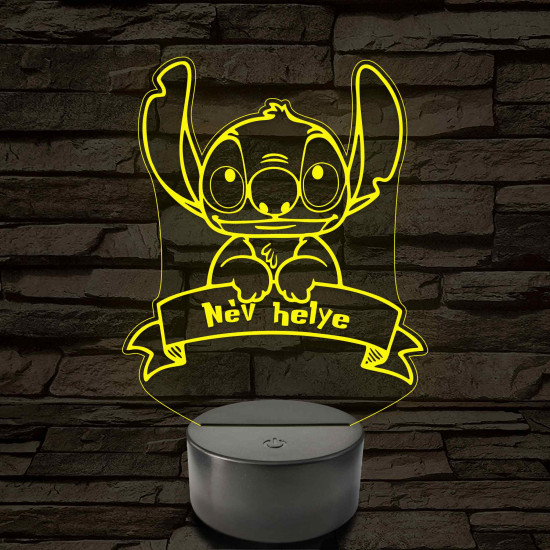 Személyre Szabható Cuki Űrkutya – 7 színű, színváltós 3D LED lámpa