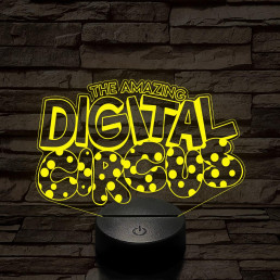 A Csodálatos Digitális Cirkusz logo – 7 színű, színváltós 3D LED lámpa
