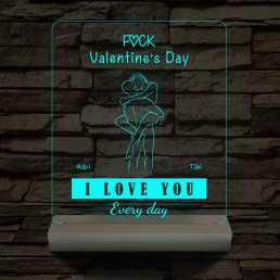 I Love You Every Day fatalppal 7 színű 3D led lámpa