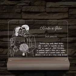 Elegáns Szülőköszöntő – 7 színű, színváltós 3D LED lámpa