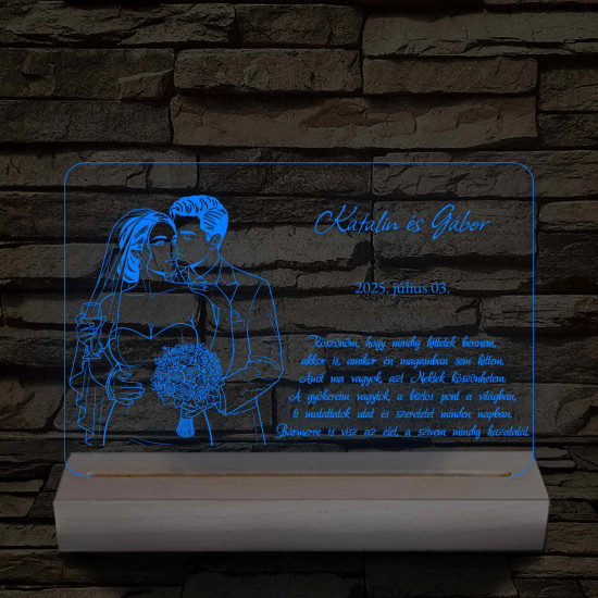 Elegáns Szülőköszöntő – 7 színű, színváltós 3D LED lámpa