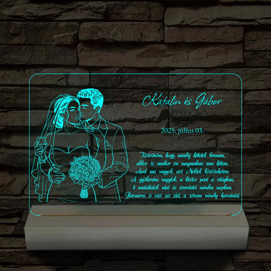 Elegáns Szülőköszöntő – 7 színű, színváltós 3D LED lámpa