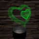 Szív-love 7 színű 3D led lámpa