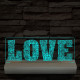 Love & Love 20 cm fa talppal 7 színű 3D led lámpa