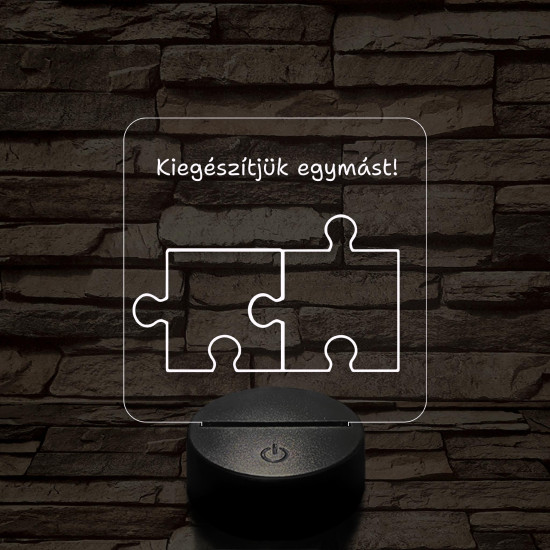 Kiegészítjük egymást! 7 színű 3D led lámpa