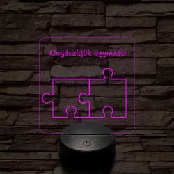 Kiegészítjük egymást! 7 színű 3D led lámpa