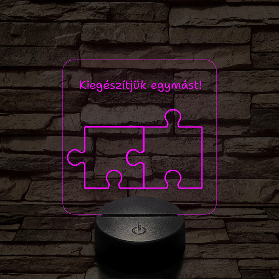 Kiegészítjük egymást! 7 színű 3D led lámpa