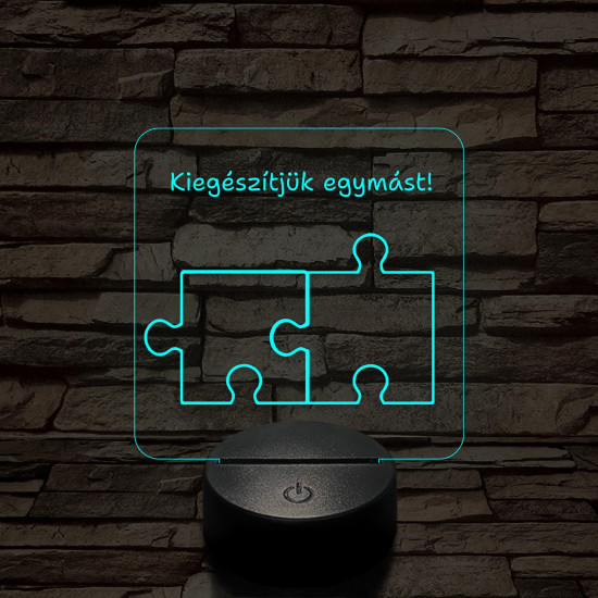 Kiegészítjük egymást! 7 színű 3D led lámpa