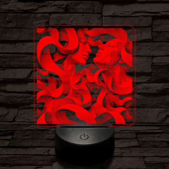 Összefonódás 7 színű valósághű 3D led lámpa