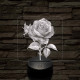 Rózsa 7 színű, színváltós valósághű 3D led lámpa