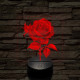 Rózsa 7 színű, színváltós valósághű 3D led lámpa