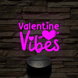 Valentini hangulat 7 színű 3D led lámpa