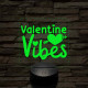 Valentini hangulat 7 színű 3D led lámpa
