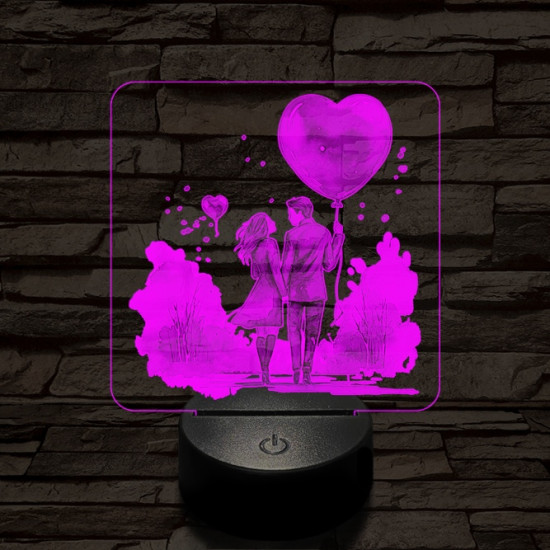 Te és én a szabadban 7 színű valósághű 3D led lámpa