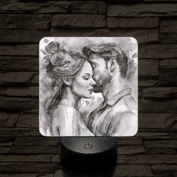 Szerelmespár 7 színű valósághű 3D led lámpa