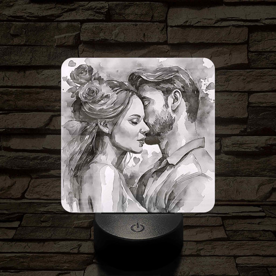 Szerelmespár 7 színű valósághű 3D led lámpa