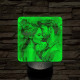 Szerelmespár 7 színű valósághű 3D led lámpa