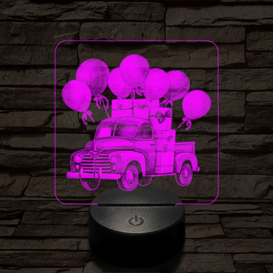 Valentin lufi furgon 7 színű valósághű 3D led lámpa