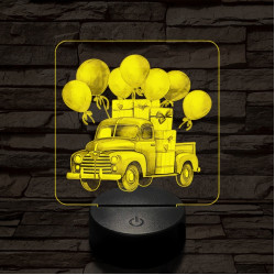 Valentin lufi furgon 7 színű valósághű 3D led lámpa