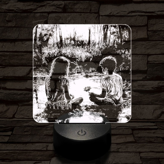 Régi szerelem 7 színű valósághű 3D led lámpa