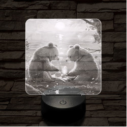 Maci piknik 7 színű valósághű 3D led lámpa